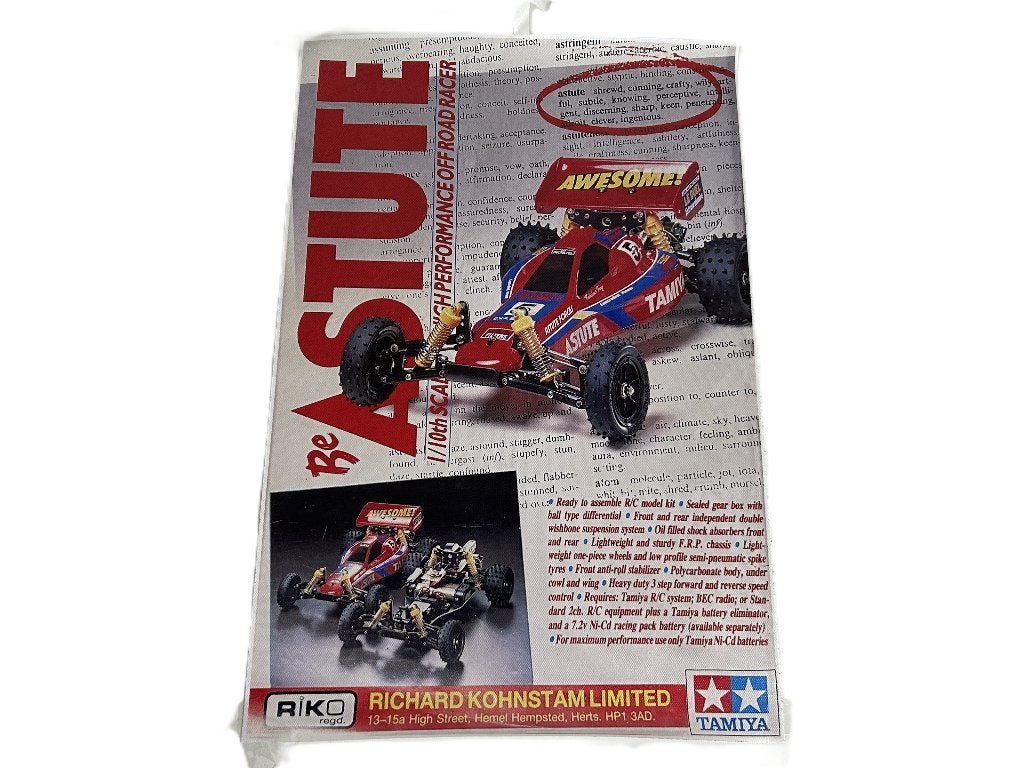 Vintage 1989 Tamiya Astute canvas 30x45cm nieuw