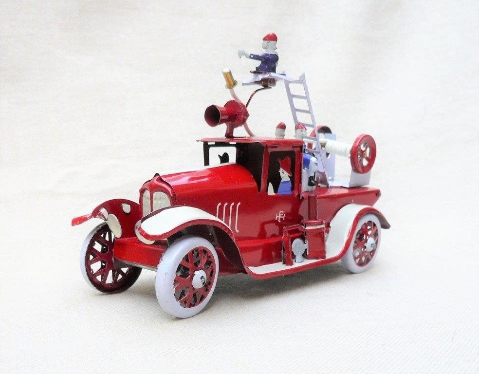 Paya blikken brandweerwagen verzamel - oldtimer model. 19 cm, Ophalen of Verzenden