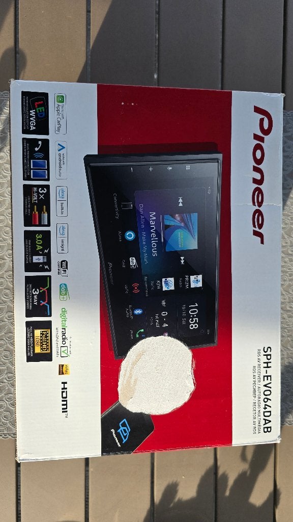 Pioneer SPH-EVO64DAB 6,8" CarPlay Android Auto DAB+, Ophalen of Verzenden, Zo goed als nieuw