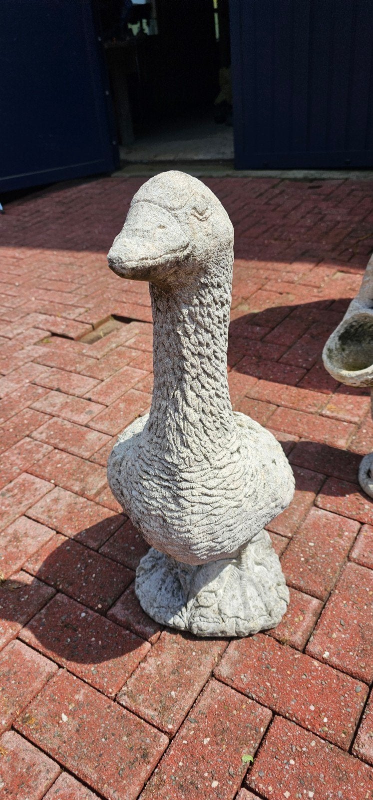Stenen Tuinbeeld Gans - Decoratieve Buitenversiering, Tuin en Terras, Ophalen, Gebruikt, Beton, Dierenbeeld
