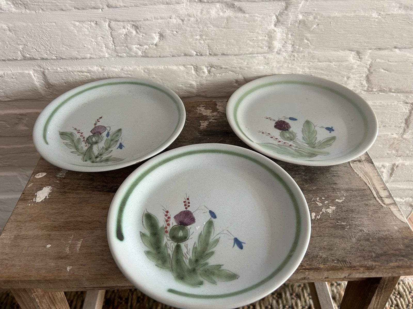 Set van 3 Buchan Stoneware schotels met distelmotief, Antiek en Kunst, Antiek | Servies los, Ophalen of Verzenden