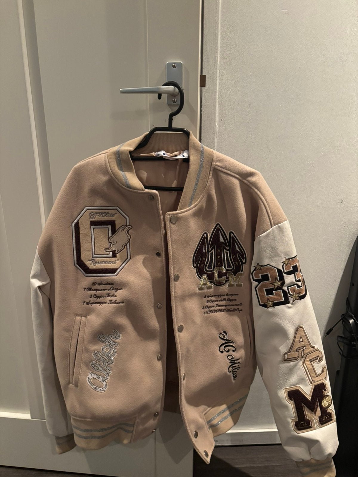 off white x ac milan varstiy jacket, Ophalen of Verzenden, Zo goed als nieuw, Zwart