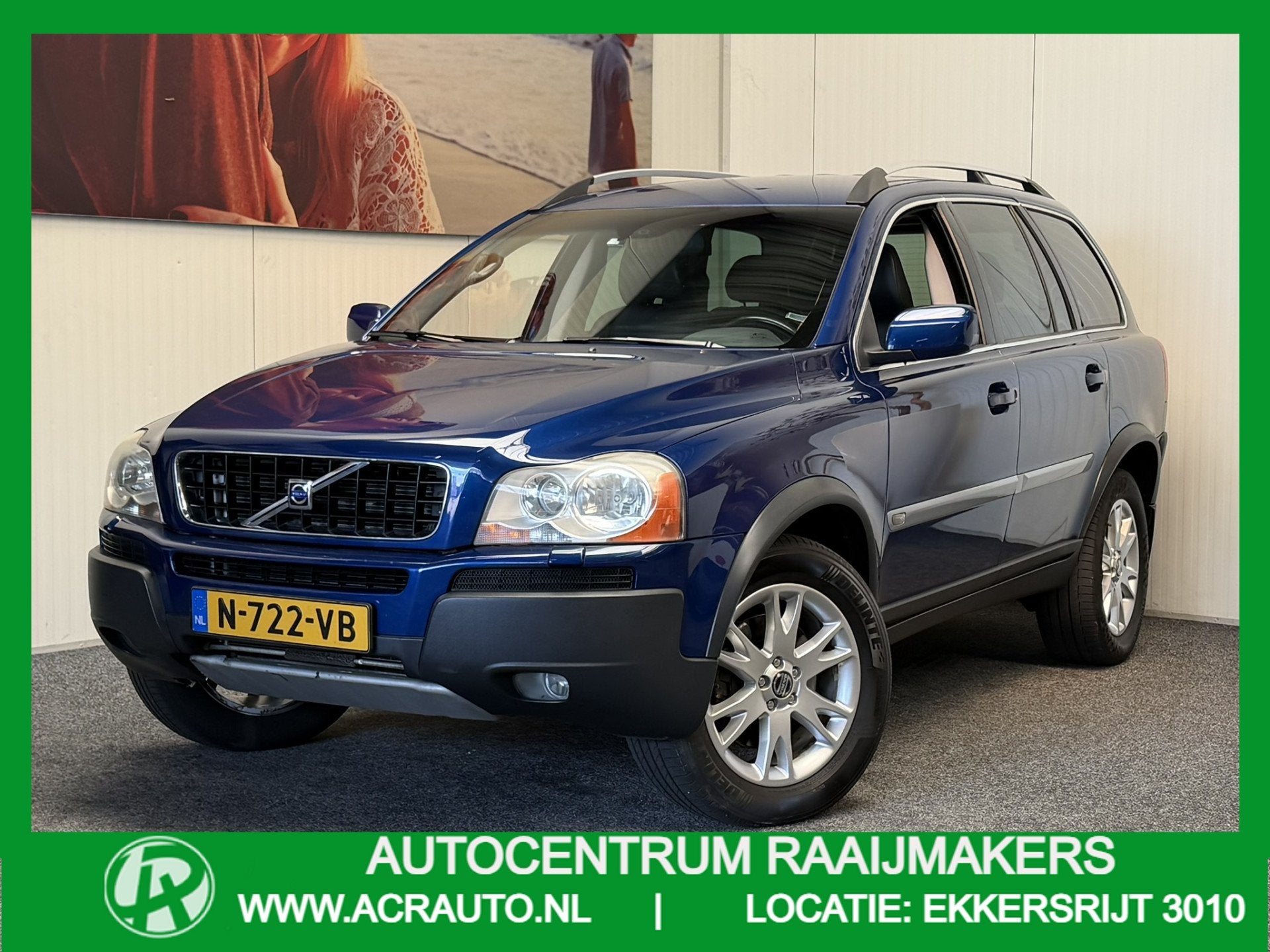 Volvo XC90 2.5 T KINETIC 5 PERSOONS LEDER CRUISE CONTROL CLI, Auto's, Volvo, Gebruikt, Zwart, 1928 kg, Blauw