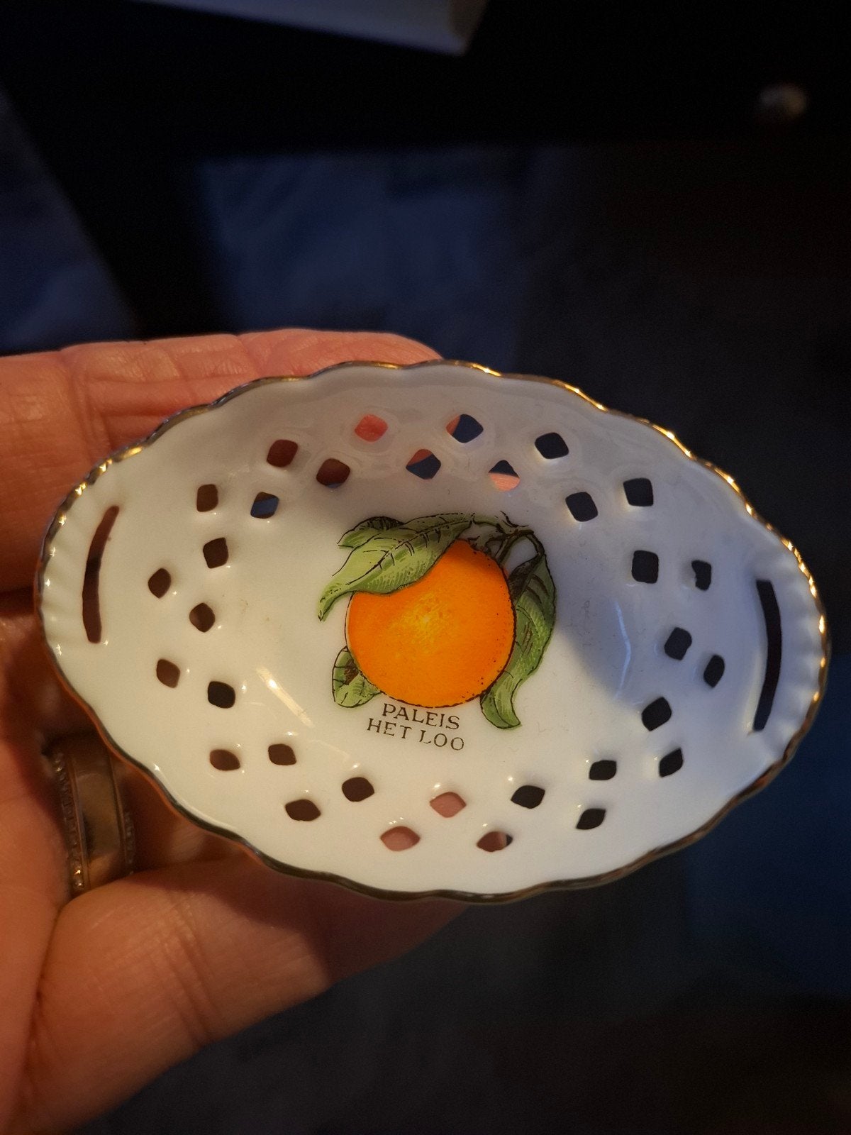 Klein schaaltje Paleis Het Loo met sinaasappeldecor, Ophalen of Verzenden