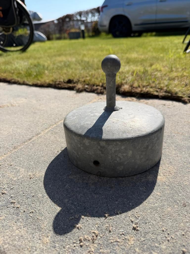 1 x PAALKAP / PAALMUTS ROND, Ophalen of Verzenden