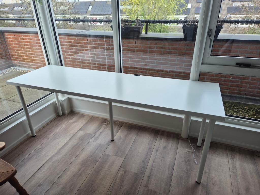 IKEA LAGKAPTEN Wit Bureau 200 cm x 60cm met 5 Poten, Ophalen, Gebruikt, IKEA, Wit