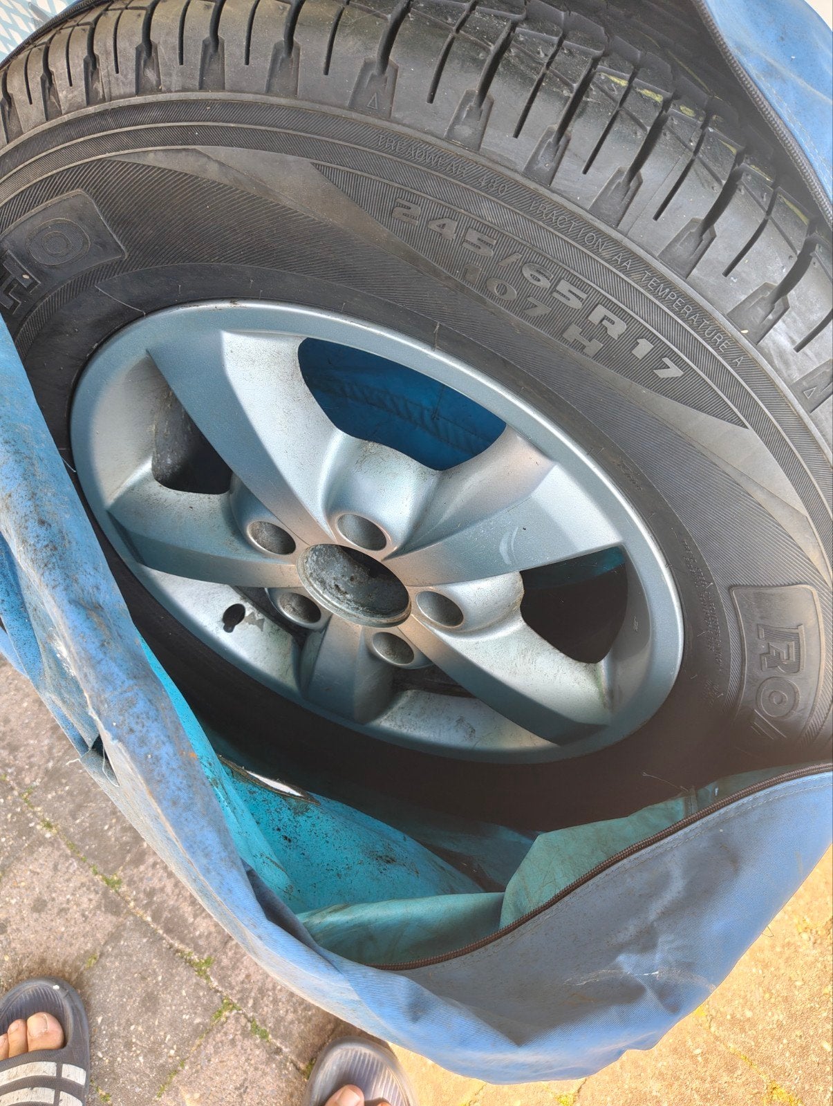 Nauwelijks gebruikte 17 inch band met velg, Ophalen, 17 inch, Zomerbanden, Banden en Velgen