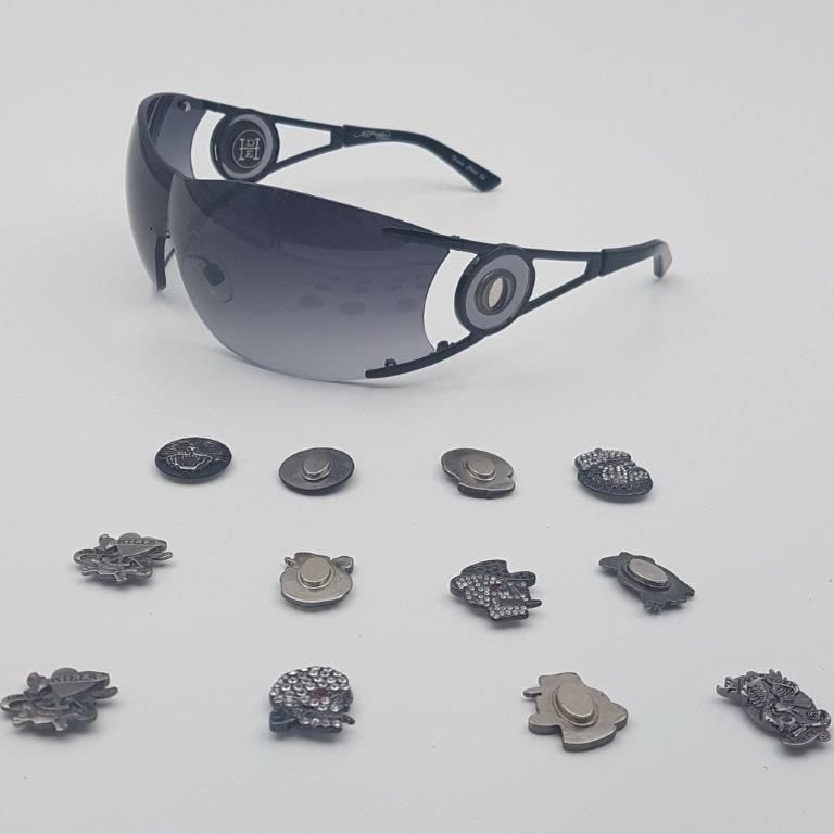 Zonnebril Ed Hardy EHT-912 115 Black + verwisselbare inlay\', Overige merken, Zonnebril, Zwart, Nieuw