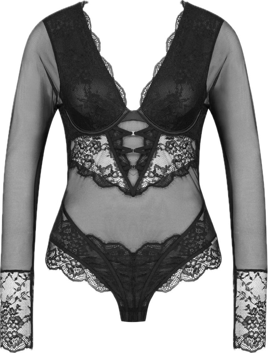 Hunkemöller  een zwarte julia body, Ophalen of Verzenden, Body of Korset