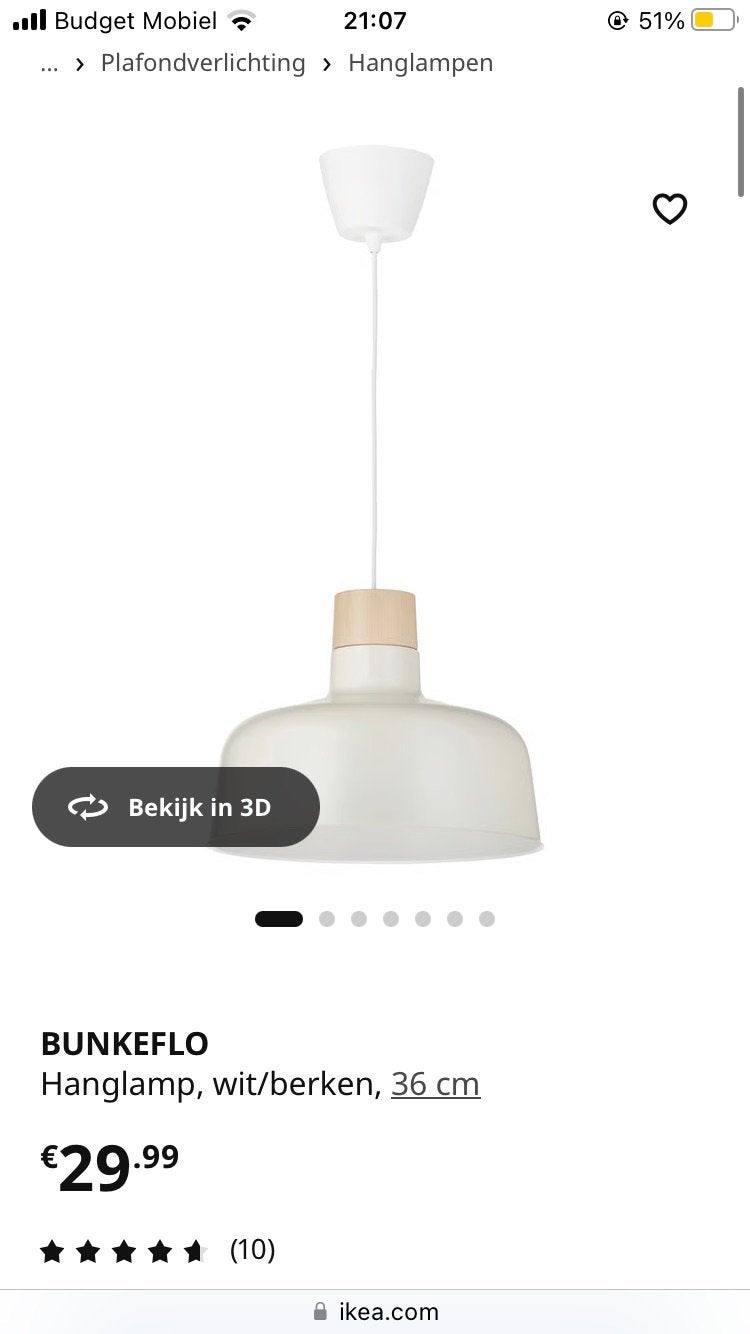 2 IKEA lampen BUNKEFLO nieuw, Ophalen, Nieuw