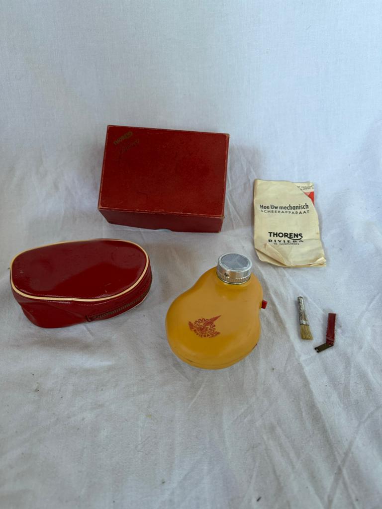 Vintage Thorens Riviera Opwind Scheerapparaat met toebehoren, Ophalen of Verzenden, Gebruikt