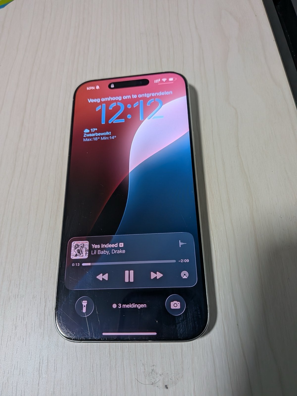 iPhone 16 Pro Max 256GB White Titanium | 90% accu |, Telecommunicatie, 256 GB, Gebruikt, Wit, IPhone 16 Pro Max