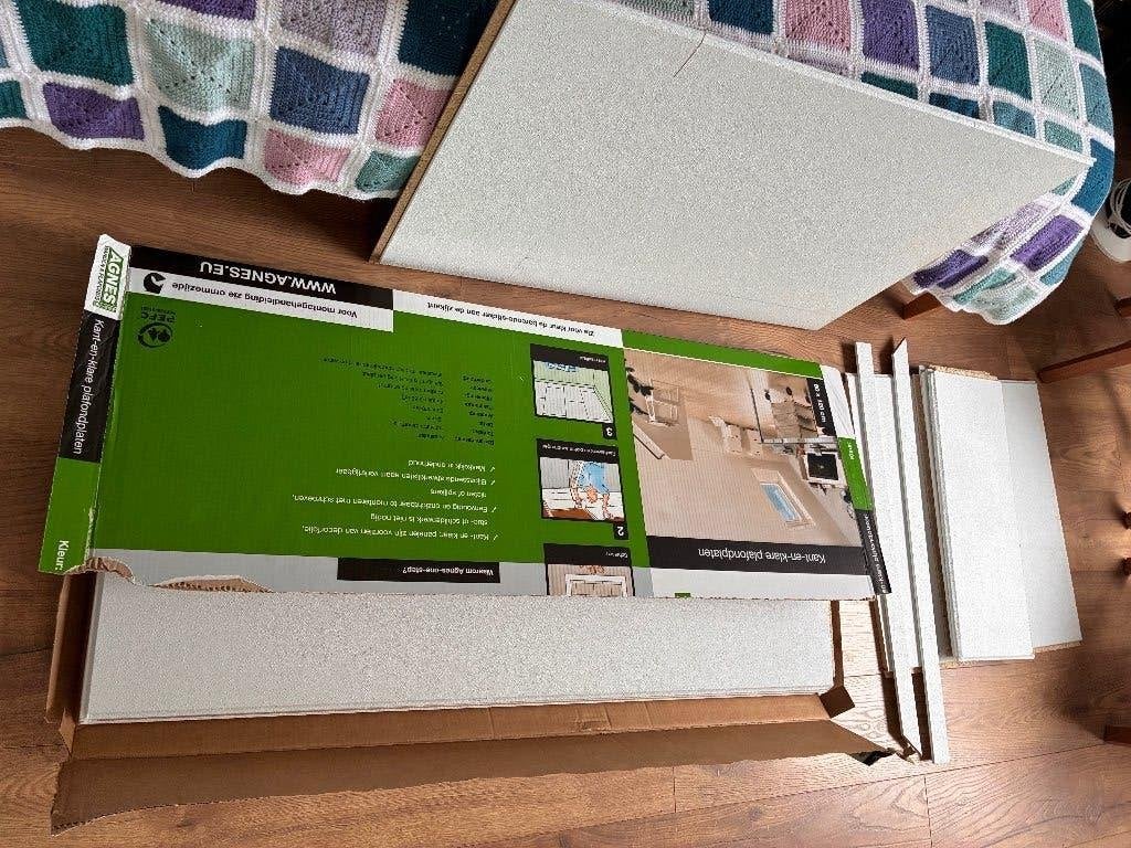 Agnes plafondplaten grove stuc, Doe-het-zelf en Verbouw, Platen en Panelen, Ophalen, Nieuw