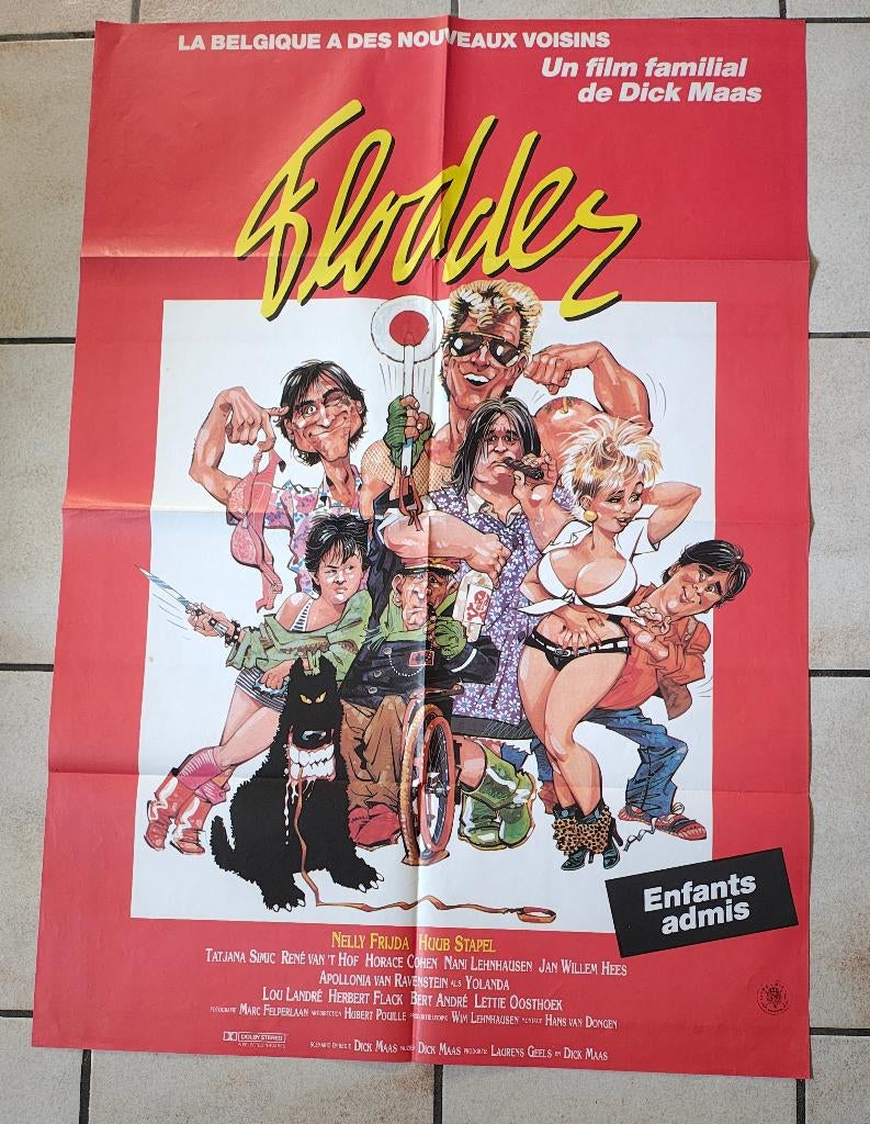 FLODDER filmposter, Verzamelen, Posters, Ophalen, Rechthoekig Staand, Zo goed als nieuw, A1 t/m A3