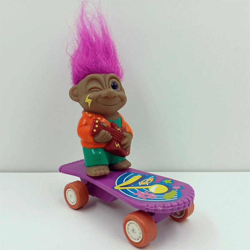 Good Luck Trolls Pull-N-Go Skateboard Rock Star Troll, Verzenden, Zo goed als nieuw