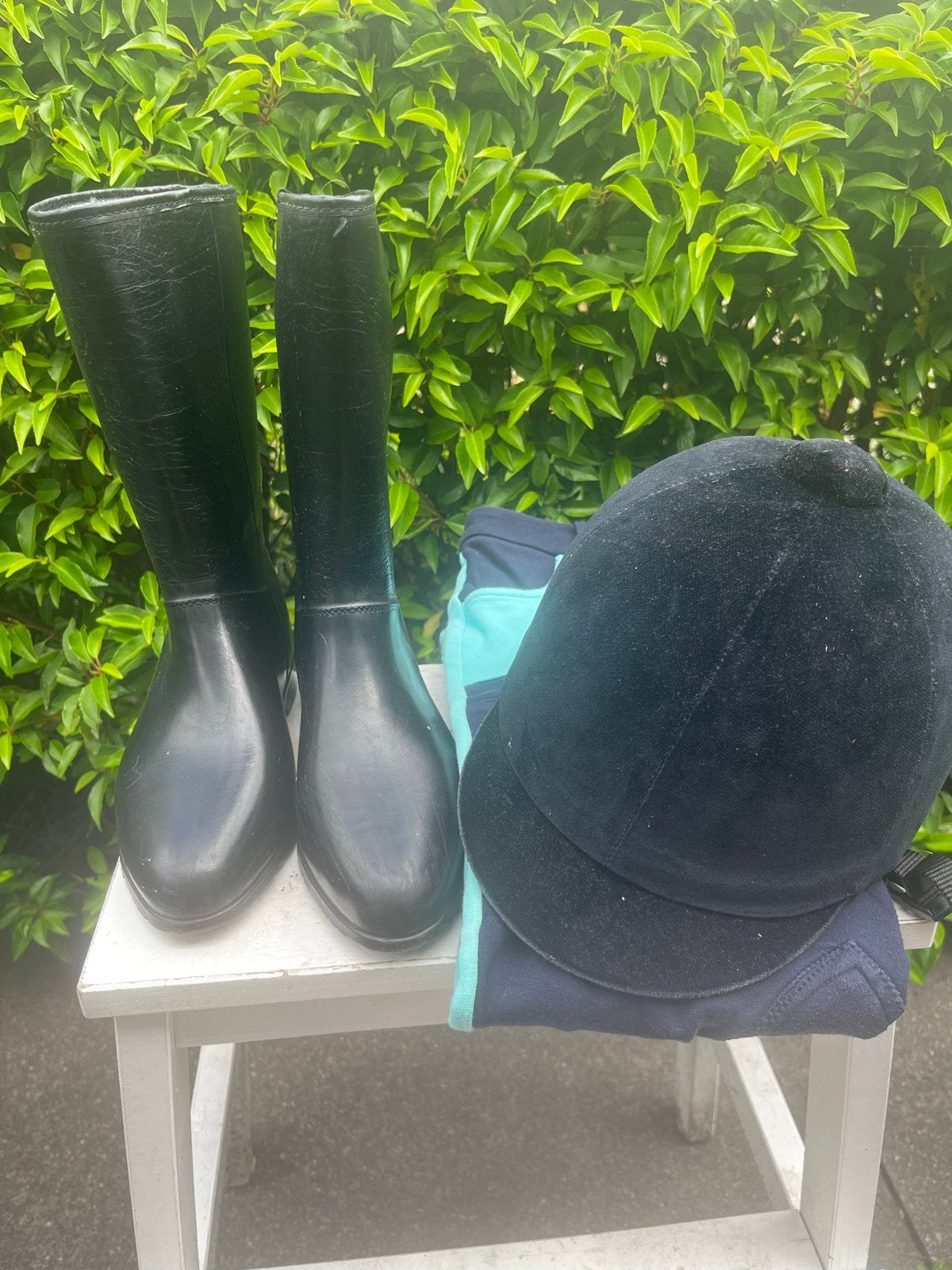Paardrijcap, laarzen en broek, Ophalen, Gebruikt, Kinderen, Rijhelm/cap