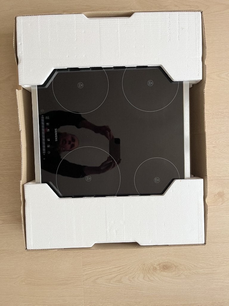 Siemens inductiekookplaat 60 cm – SCHOTT CERAN, Gebruikt, Inbouw, Inductie, 4 kookzones