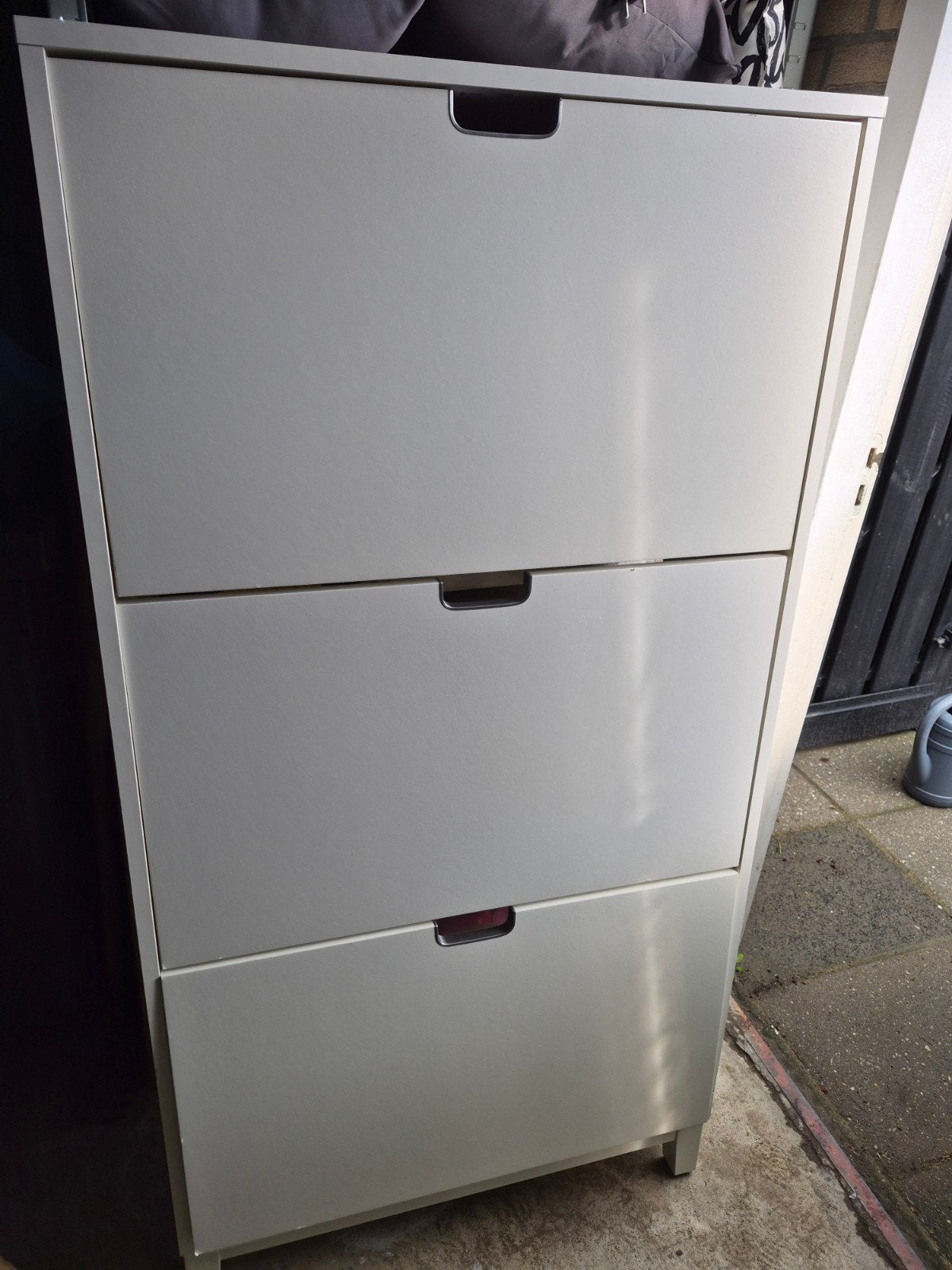 Witte schoenenkast met 3 vakken, Huis en Inrichting, Ophalen, Gebruikt, Modern