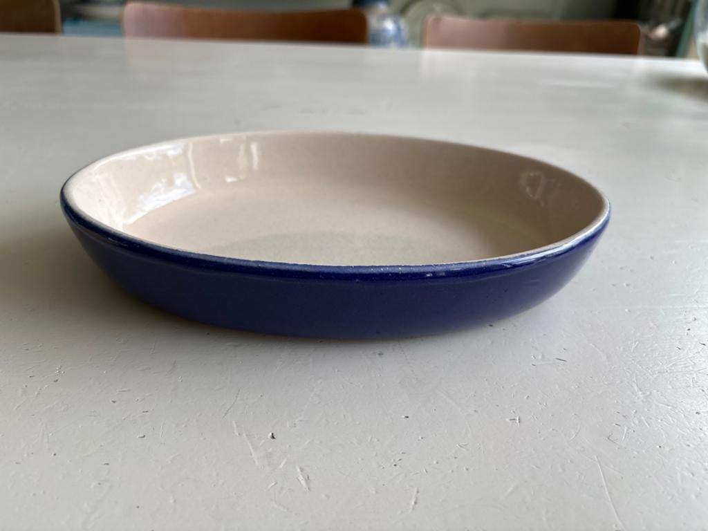 Vintage Digoin Despots Ovenschaal - Kobaltblauw, Ophalen of Verzenden, Zo goed als nieuw, Handen en Nagels