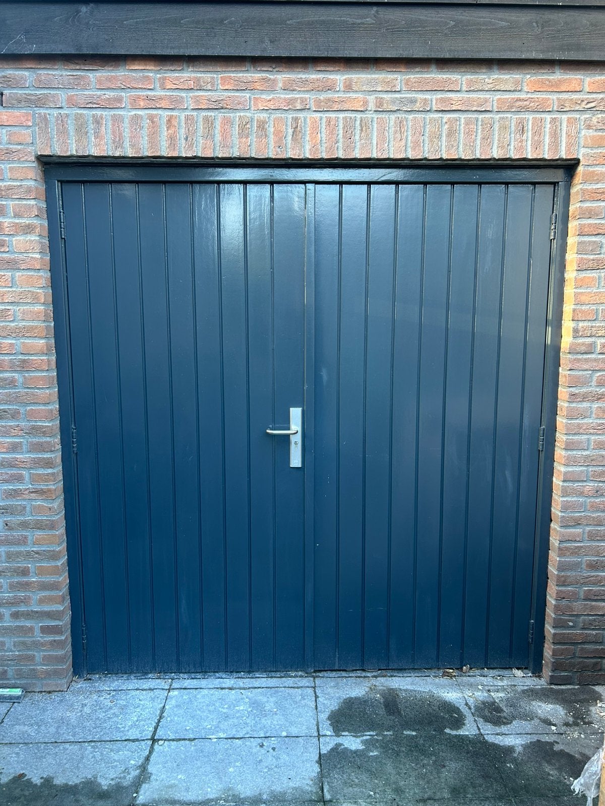 Garagedeuren - hout - openslaande deuren, Ophalen, Gebruikt, 120 cm of meer, Garagedeur