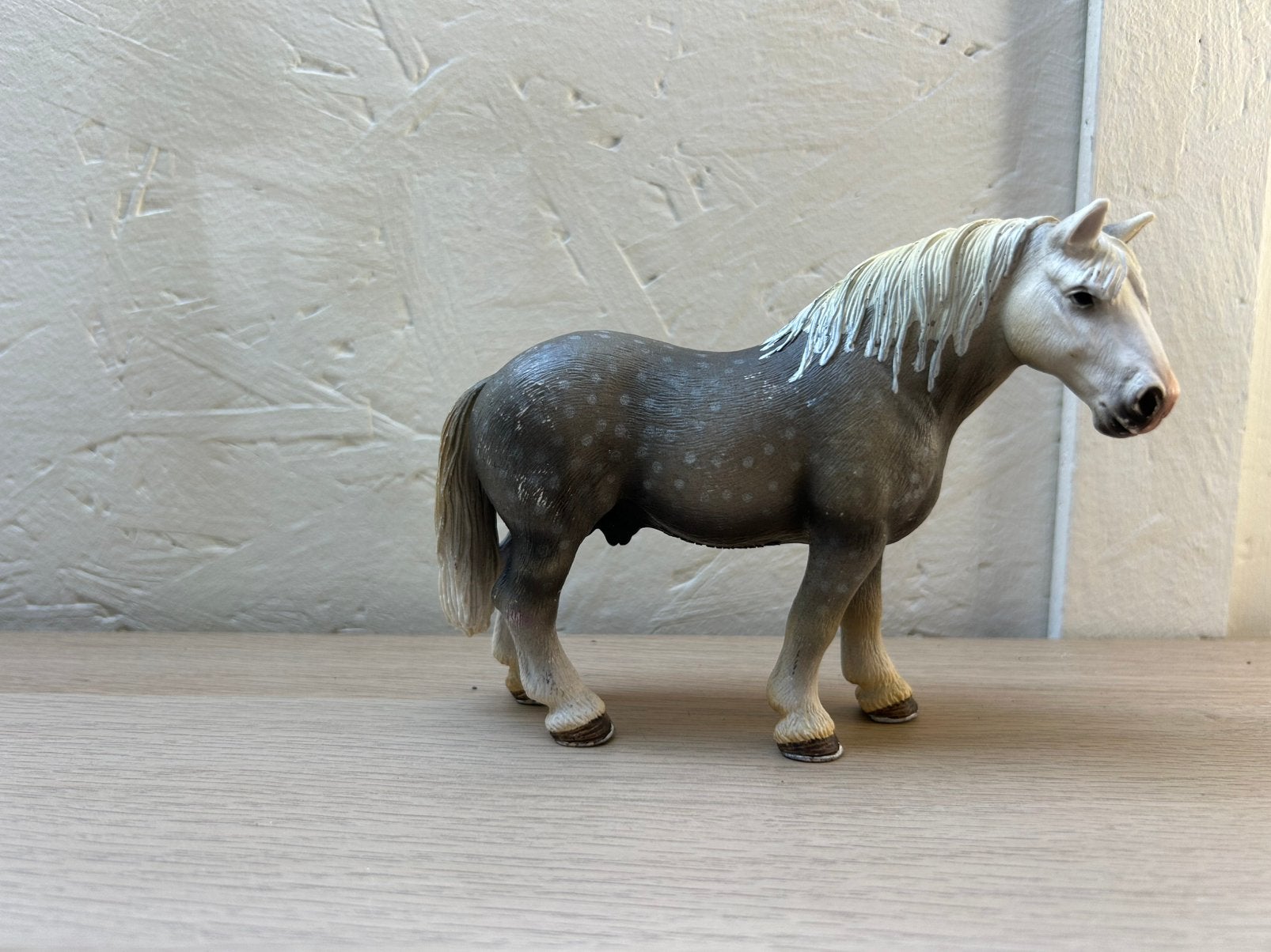 Schleich percheron hengst, Ophalen of Verzenden, Zo goed als nieuw, Paard, Beeldje of Figuurtje