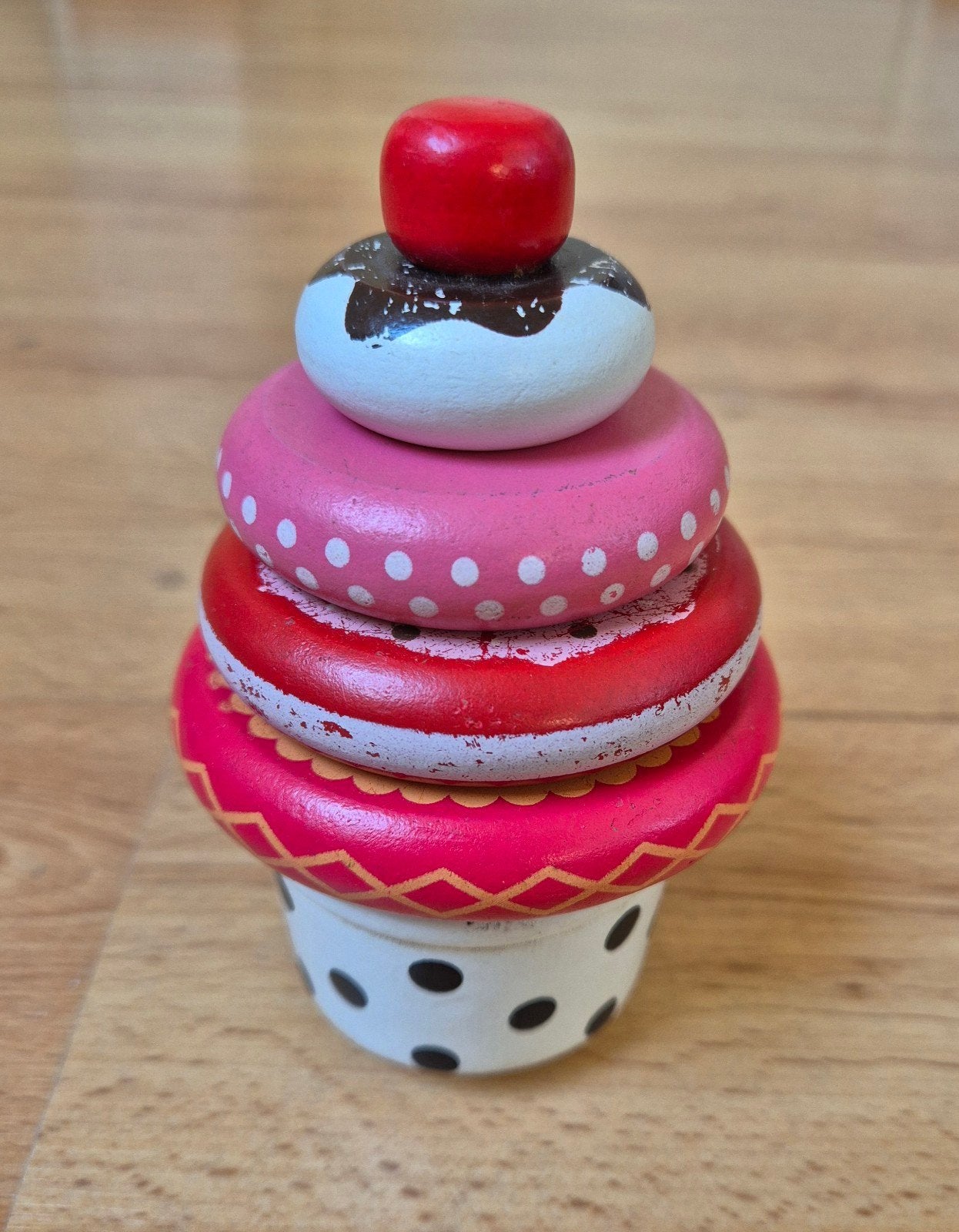 Houten stapeltoren - Cupcake Hema, Ophalen of Verzenden, Gebruikt, Overige typen