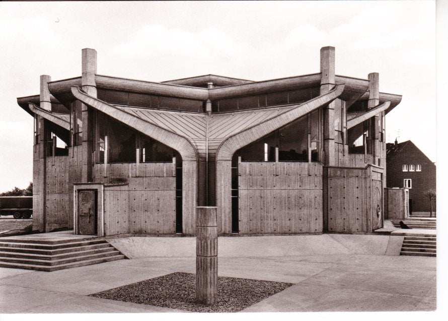 Emmerich-Leegmeer -Heilige-Geist-Kirche (2x)Architectuur.7-8, Verzamelen, Ophalen of Verzenden, 1960 tot 1980, Ongelopen, Duitsland
