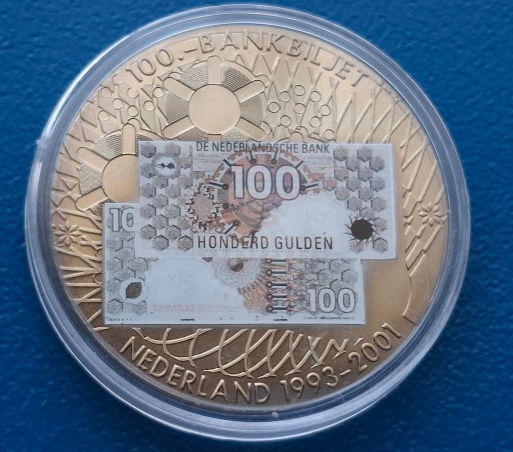 Penning biljet 100 gulden 2001 Afscheid van een munteenheid, Verzenden, Overige materialen, Nederland