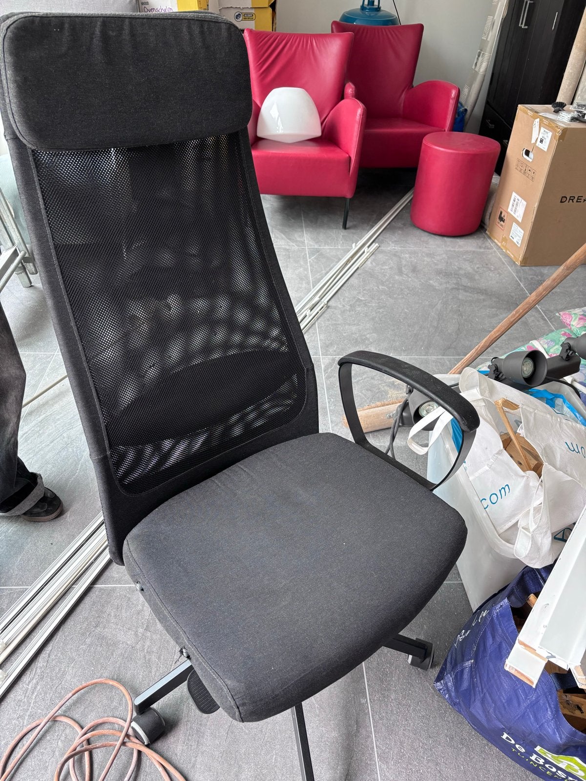 Game/bureau stoel compleet ik heb de armsteun wel, Huis en Inrichting, Zwart, Ophalen of Verzenden, Zo goed als nieuw, Gaming bureaustoel