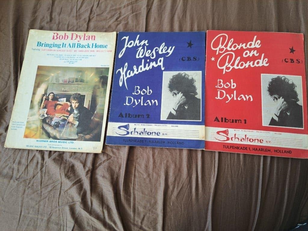 BOB DYLAN bladmuziek - 3 albums, Gebruikt, Gitaar, Ophalen of Verzenden, Artiest of Componist