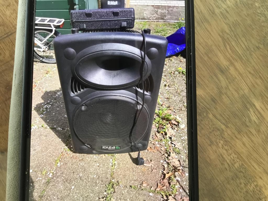 Draagbare Muziekbox met Draadloze Microfoon - Ibiza Sound, Overige merken, Overige typen, Ophalen of Verzenden, Zo goed als nieuw