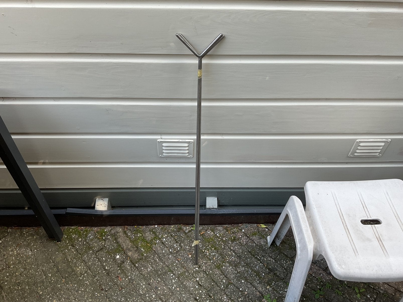 Roestvrijstalen hengelsteunen (2), Watersport en Boten, Ophalen of Verzenden, Zo goed als nieuw