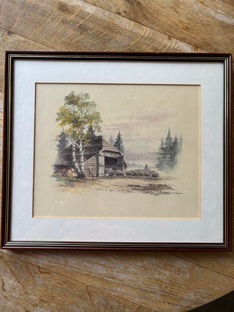 Reint Withaar aquarel, Antiek en Kunst, Verzenden