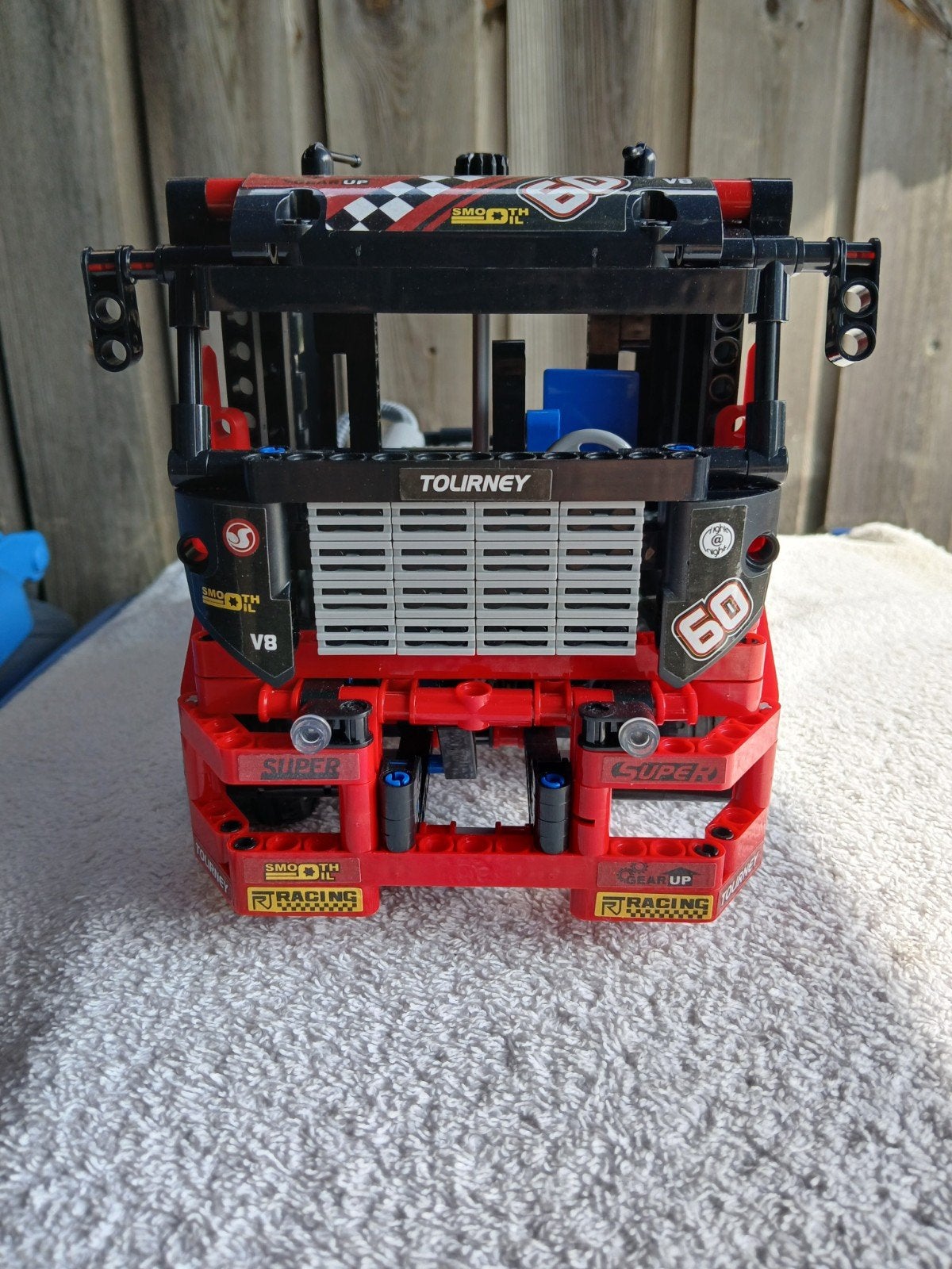 Lego racetruck te koop, is een copie van de lego truck, Lego, Ophalen of Verzenden, Zo goed als nieuw, Racers