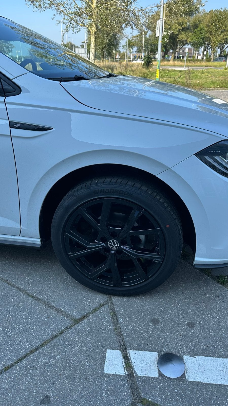 17 inch zwarte velgen Estoril look + zomer banden Polo,Golf, Auto-onderdelen, Ophalen, Velg(en), 17 inch, Personenwagen