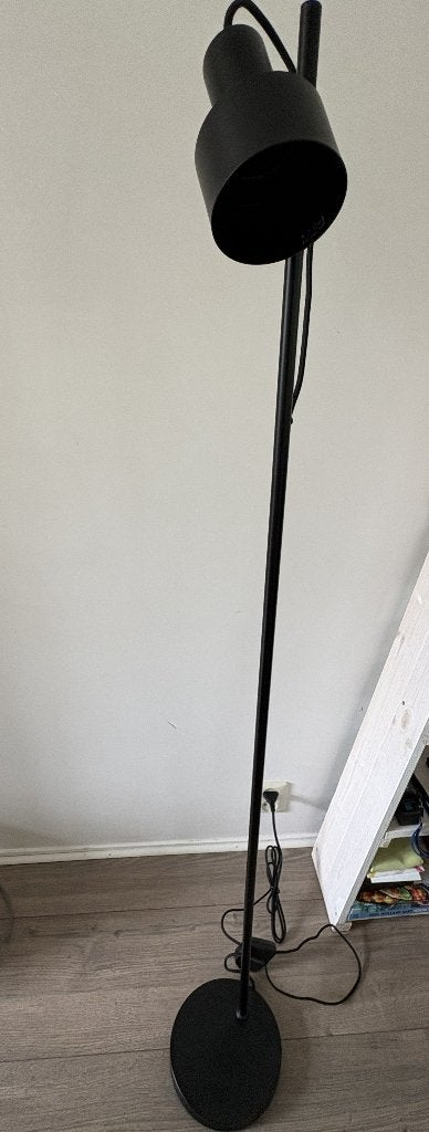 Vloerlamp - zwart, Ophalen, Zo goed als nieuw, Metaal, 150 tot 200 cm