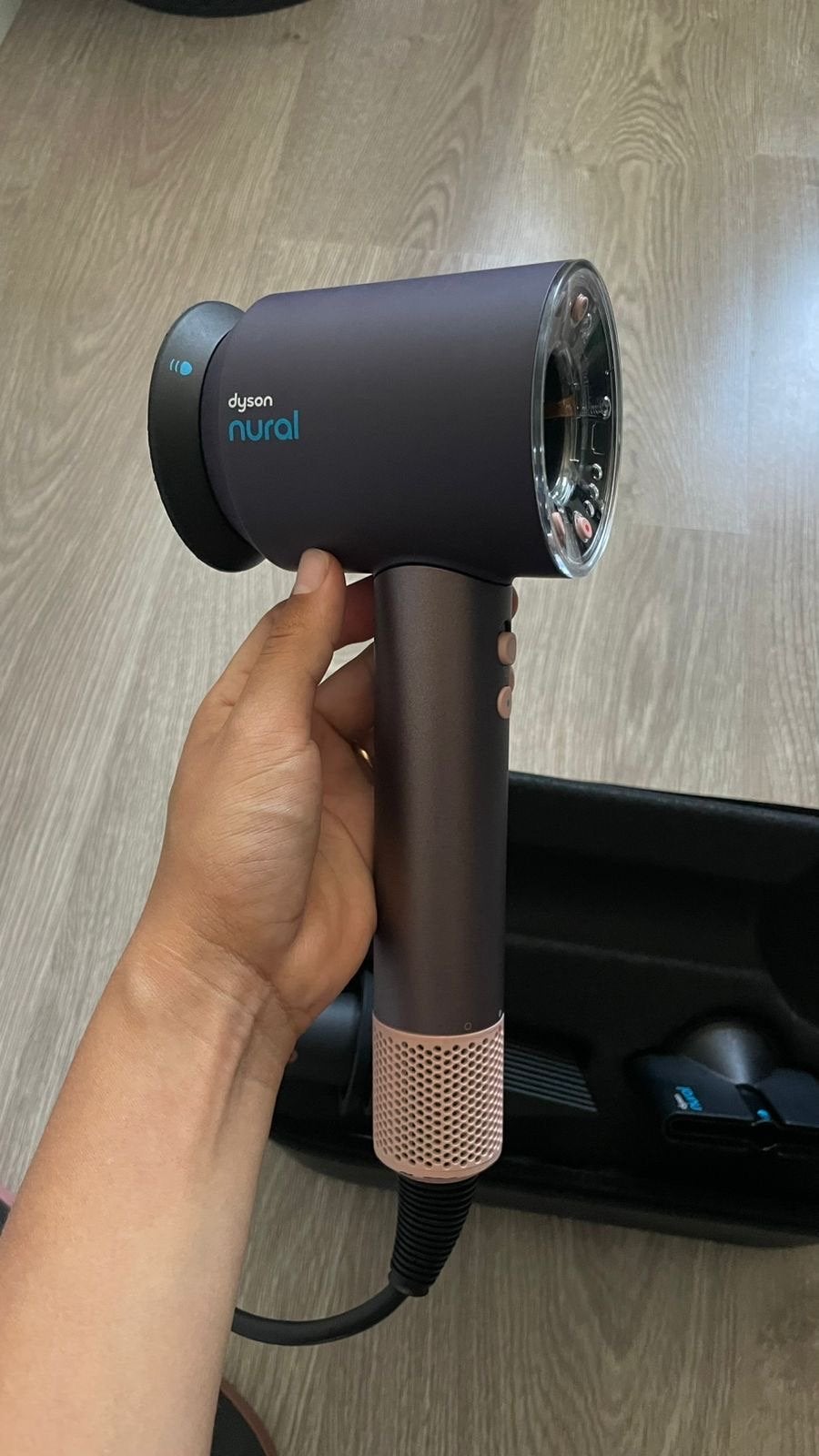 Dyson Supersonic Nural Föhn Pruisisch Blauw/Koper, Ophalen of Verzenden, Zo goed als nieuw, Föhn of Haardroger