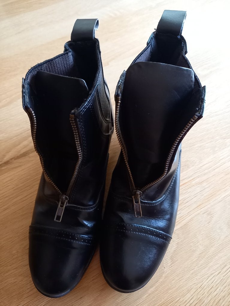 paardrijschoenen leer met rits maat 40 zwart, Dieren en Toebehoren, Ophalen of Verzenden, Zo goed als nieuw, Dressuur, Schoeisel