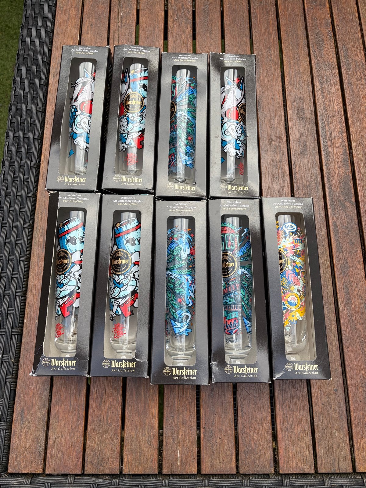Warsteiner Art Collection Tulpglazen, Ophalen, Nieuw, Meerkleurig, Overige merken