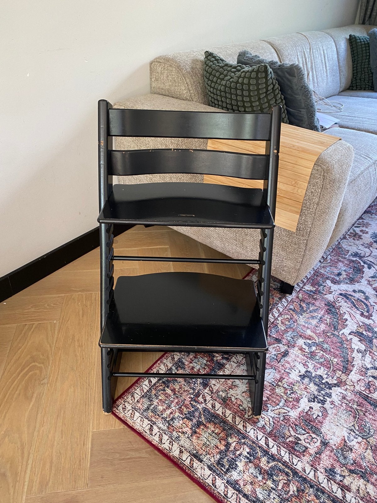 Stokke Trip Trap zwart stoel, Ophalen, Gebruikt, Meegroeistoel