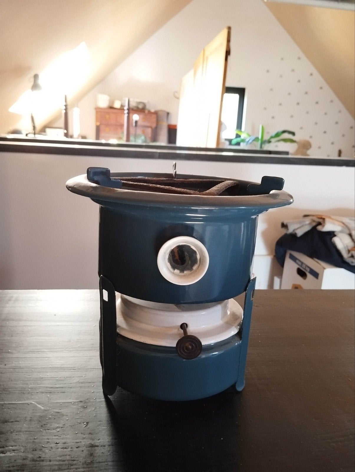 Petroleum stel / petrol blauw / zeer nette staat, Ophalen of Verzenden