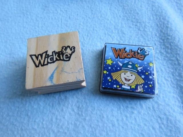Stempel + stempeldoosje Wicky de Viking, Ophalen of Verzenden, Gebruikt, Knutselen