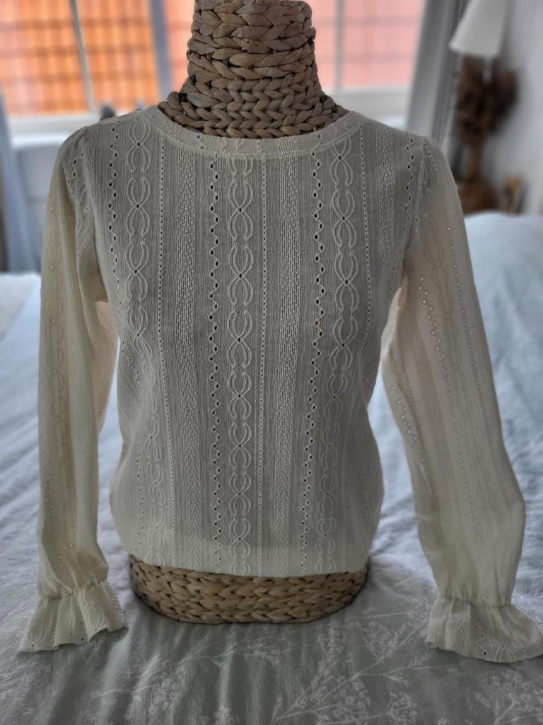 Red button top maat S, Wit, Ophalen of Verzenden, Lange mouw, Maat 36 (S)