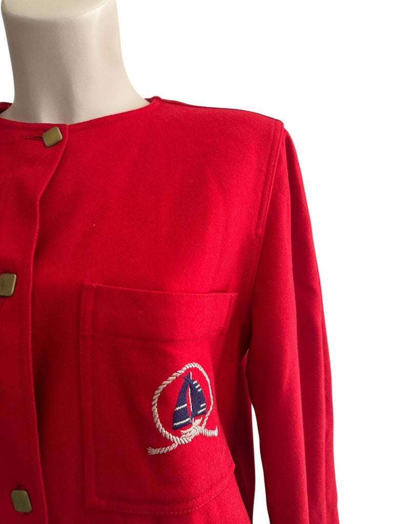 Sherry vest L, Maat 38/40 (M), Ophalen of Verzenden, Zo goed als nieuw, Rood
