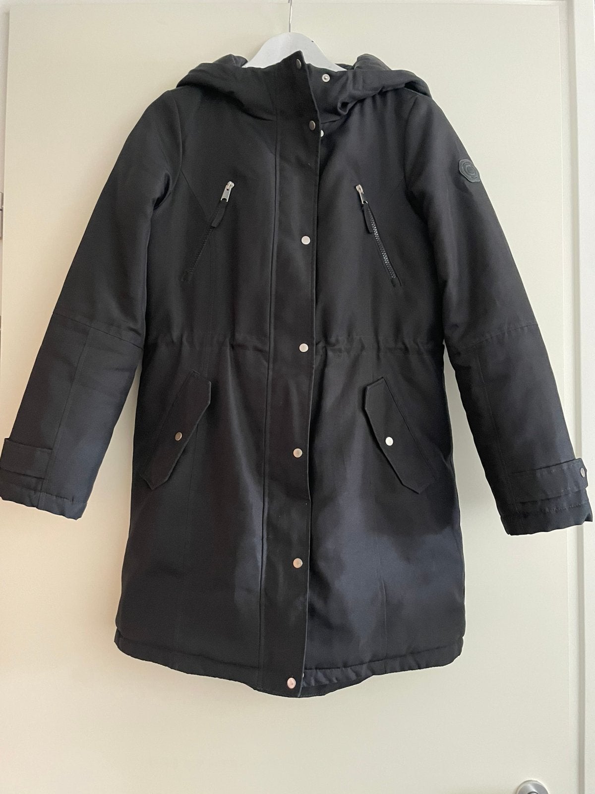 Mooie dames parka maat M, Ophalen of Verzenden, Zo goed als nieuw, Maat 48/50 (M), Zwart