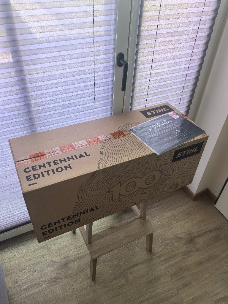 STIHL MS 500i Centennial Edition kettingzaag, verzamelstuk, Stihl, Kettingzaag, Nieuw, Ophalen of Verzenden