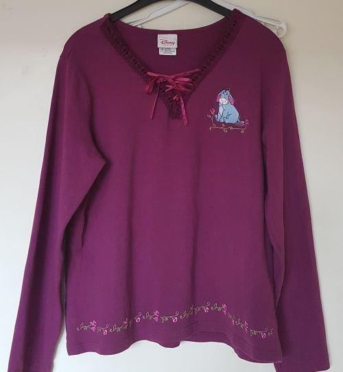 Disney Store / Eeyore dames longsleeve maat XL *NIEUW* c, Paars, Maat 46/48 (XL) of groter, Nieuw, Ophalen of Verzenden