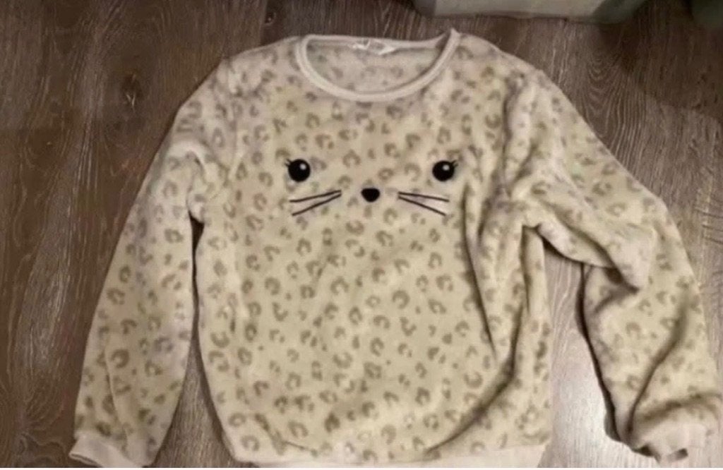 Trui teddy stof H&M in maat 134/140, Ophalen, Gebruikt, Meisje, Trui of Vest