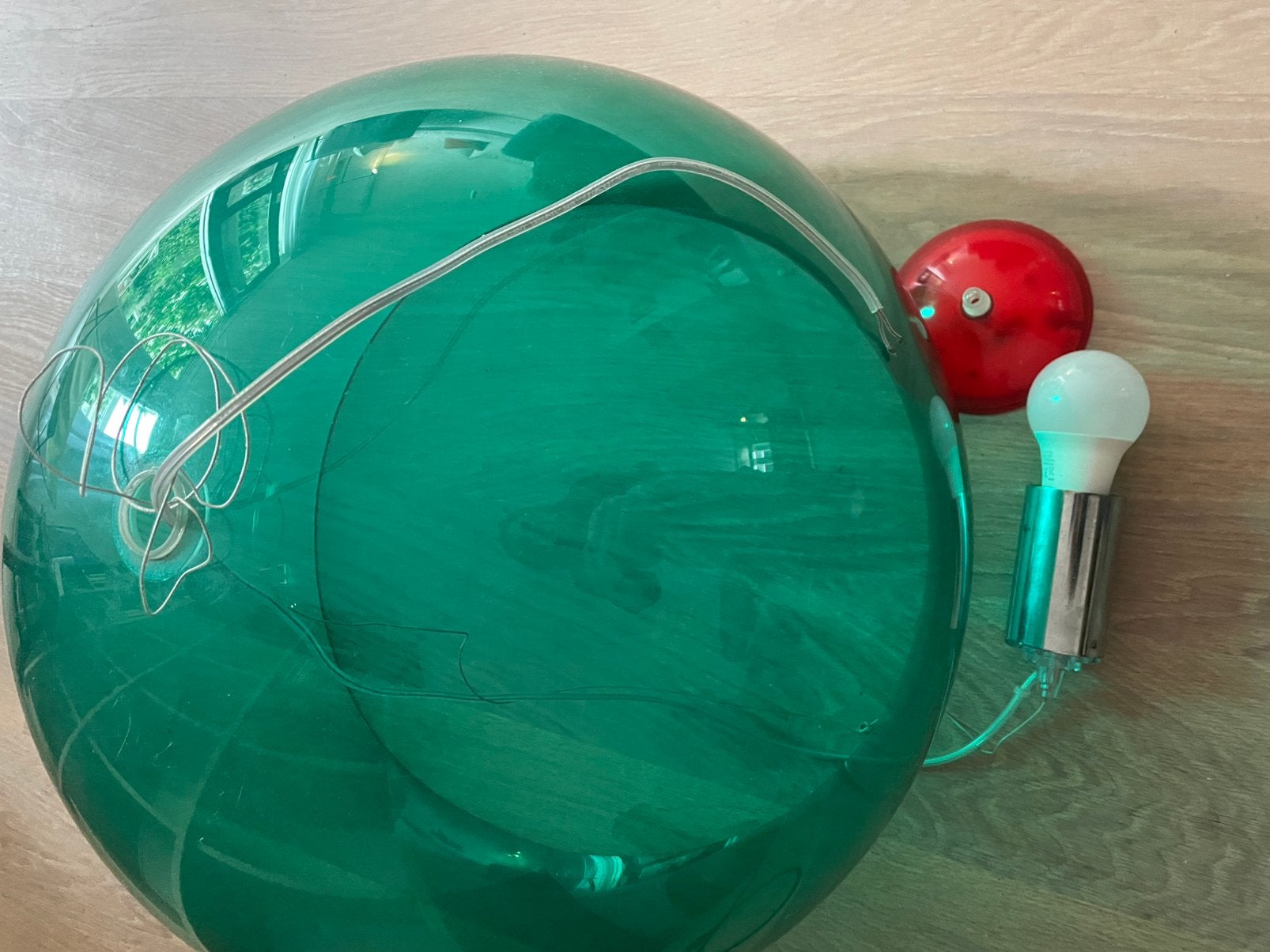 FL/Y Kartell, emerald green, 52cm, Ophalen of Verzenden, Zo goed als nieuw, 50 tot 75 cm