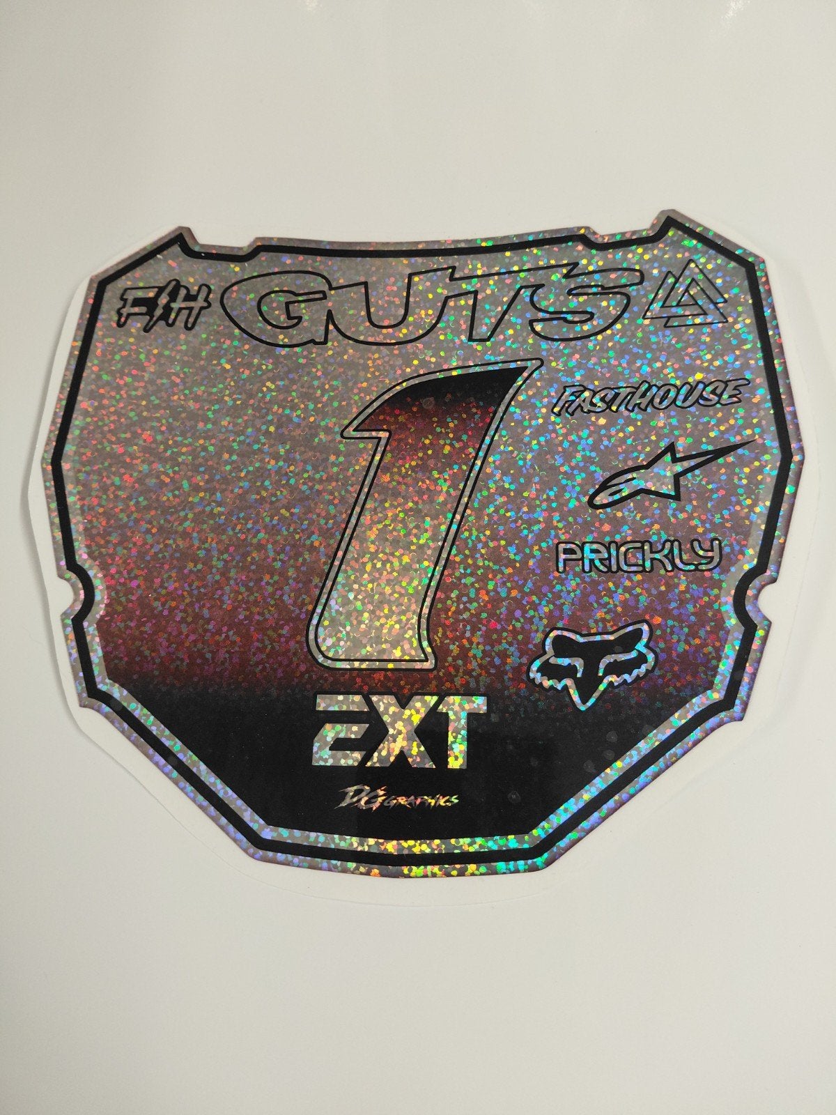 Special Fatbike odi plate sticker Holo Sparkle Silver, Motoren, Ophalen of Verzenden